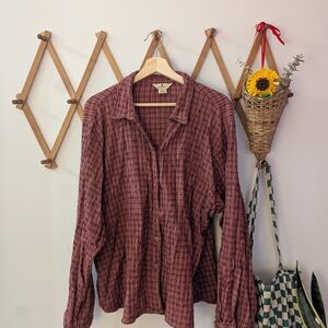 Woolrich Women's Red and Yellow Plaid Shirt